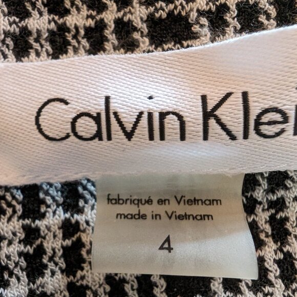 CALVIN KLEIN women OFFICE dress SIZE 4 SHEATH DRESS SHORT SLEEVES CLASSY FORMAL - Picture 5 of 9